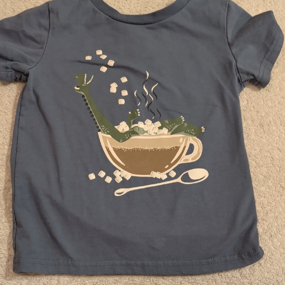 Cozy Blue Dino Tea Party Tee